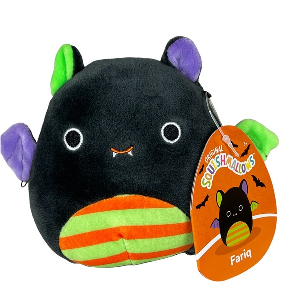 Kellytoy Toys Squishmallows Fariq The Black Bat 5 Inch Halloween